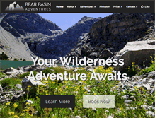 Tablet Screenshot of bearbasinadventures.com